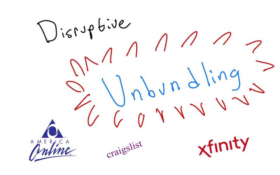 Disruptive Unbundling and Bundling